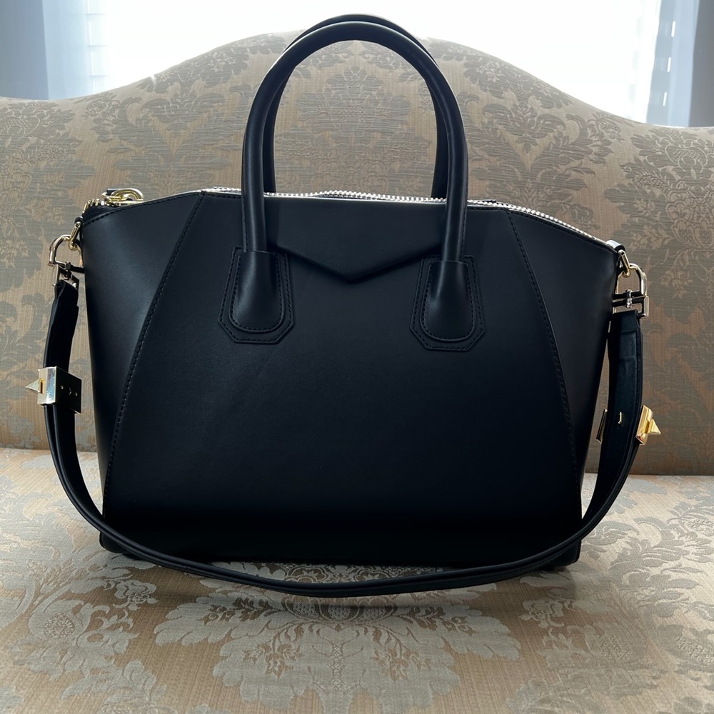 NWT Black leather Ainifeel “Givenchy” inspired handbag. 35CM=13 wide,8deep,10hgh